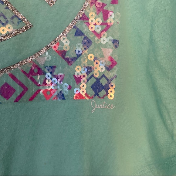 Justice Sparkly Long Sleeve Top - Girls Size 10 - Picture 3 of 4